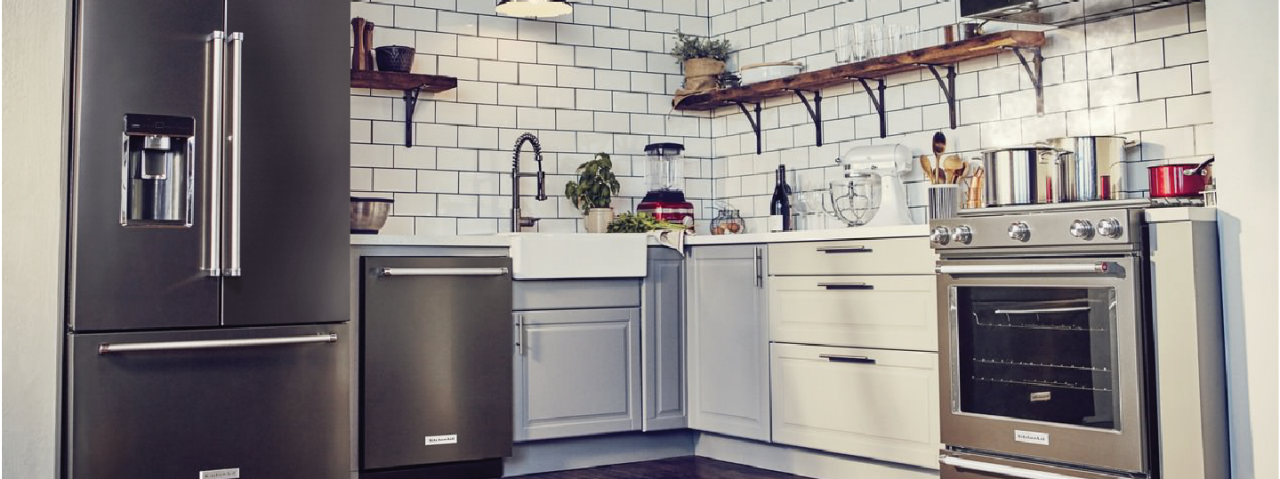 Kitchenaid black stainless range new arrivals