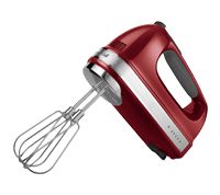 Available nine-speed and digital display hand mixers from KitchenAid.